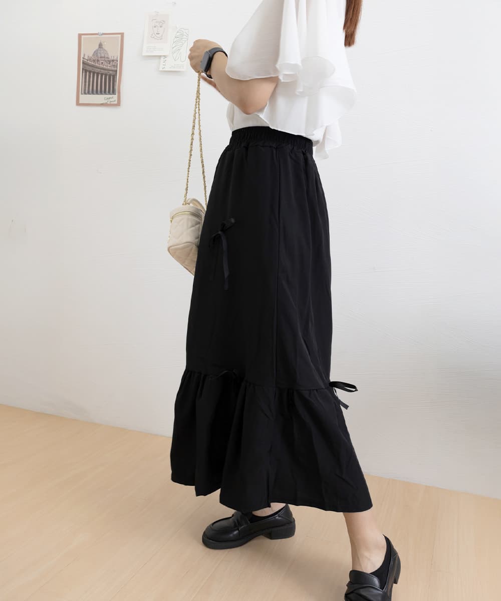 リボンティアードスカート