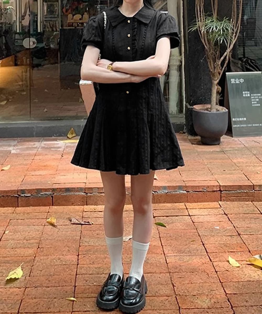 フリルプリーツワンピース ショートパンツ付き