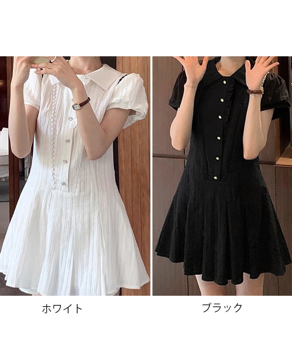 フリルプリーツワンピース ショートパンツ付き