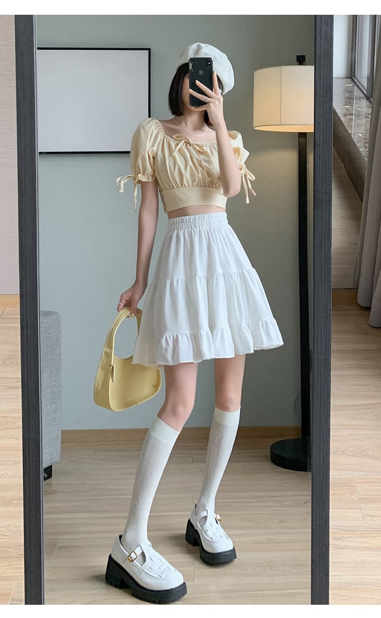ティアードフリルミニスカート