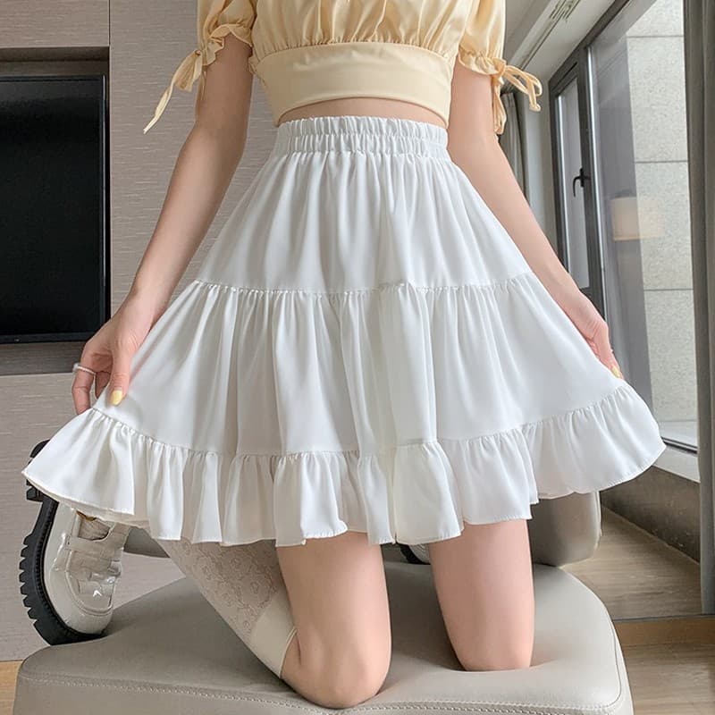 ティアードフリルミニスカート